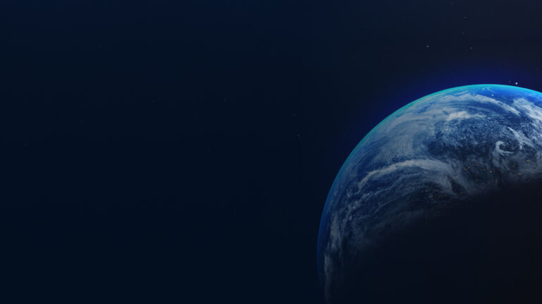 Blick auf die Erde aus dem Weltall als Ökosystem-Motiv